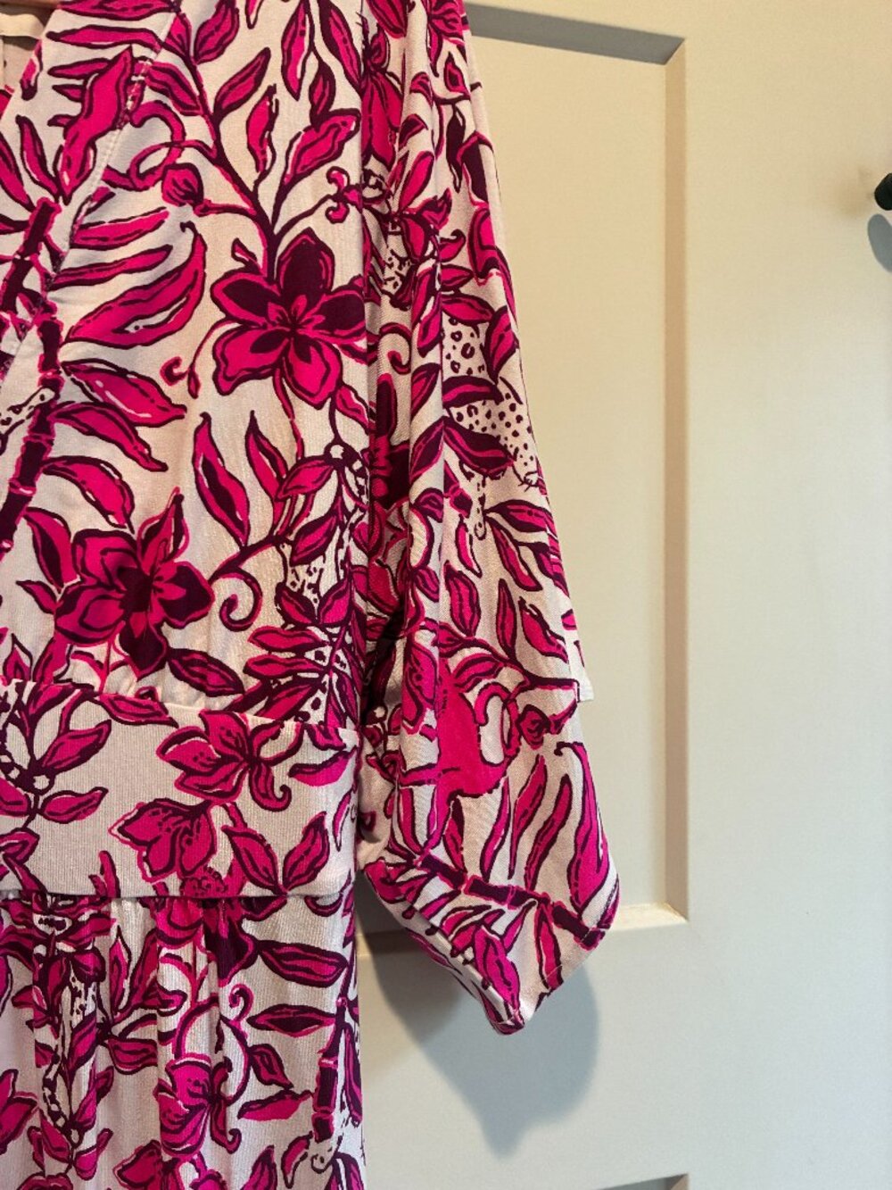 Lilly Pulitzer Hot Pink & White Floral Maxi Dress